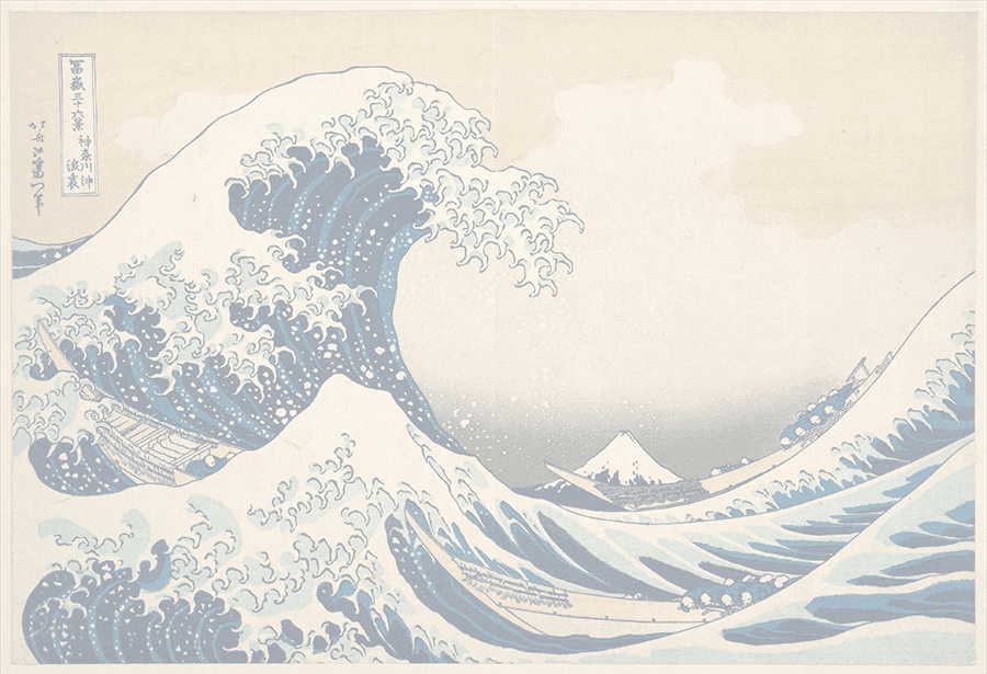Original Woodcut on which Wave Coin was based